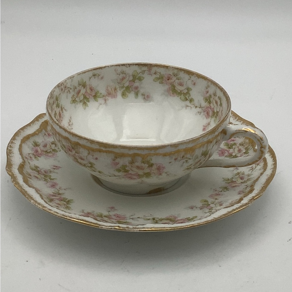 Antique Theodore Haviland Limoges France Teacup and Saucer